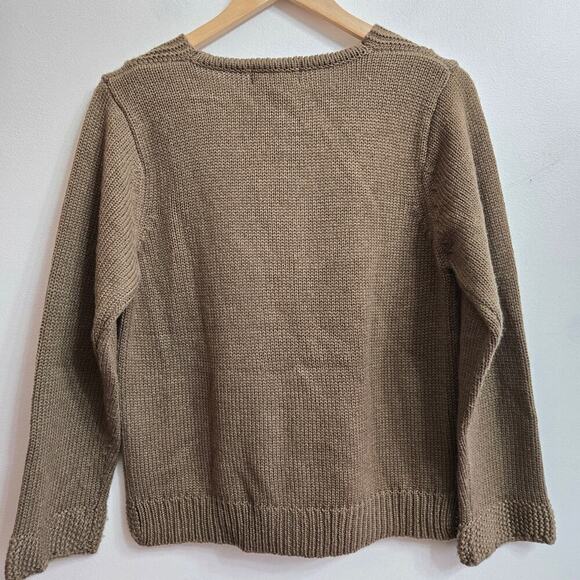 Jenny Womens Vintage Cable Knit Cardigan Sweater Small Boho Sequins Cozy Artsy - Picture 5 of 11